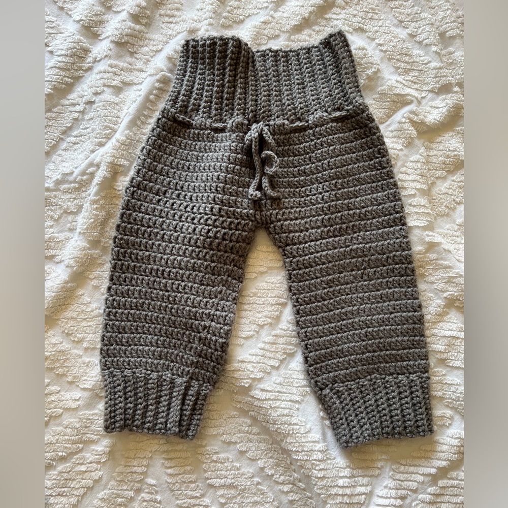 Hand knit kids pants